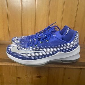 Nike Air Max Infuriate Low White Blue Basketball Shoes Size 11